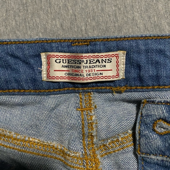 Vintage Guess Denim Button Fly Mini Skirt Size 26 - Picture 6 of 6